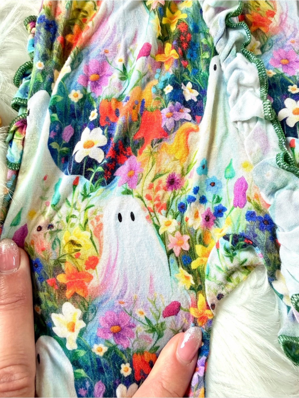 BUMS & ROSES | Boo-tiful Blooms Bamboo Convertible Zip Romper - Picture 4 of 5